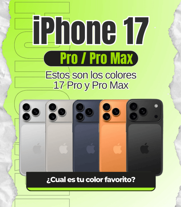 Nuevos colores disponbles del iPhone 17 - nextouch online en Miami USA