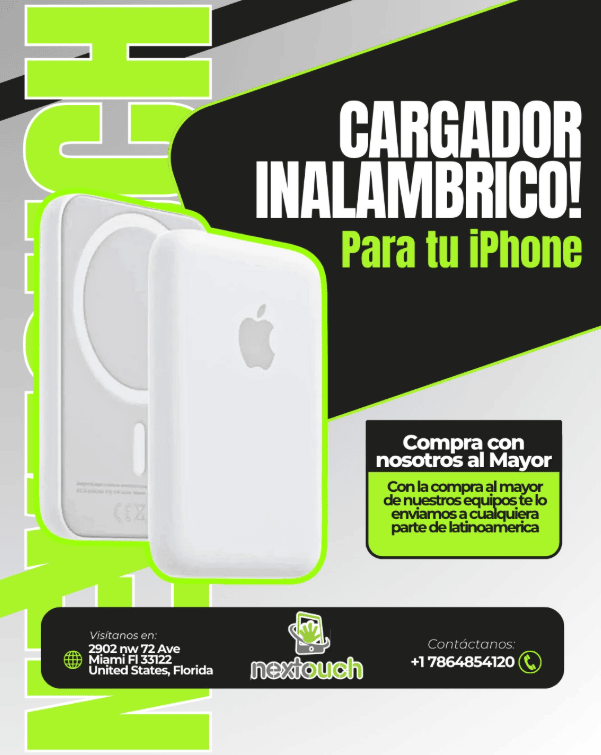 Comprar Cargadores Inalambricos MagSafe para Apple iPhone al Mayor y al Detal en Miami - Nextouch Online Store en Miami FL