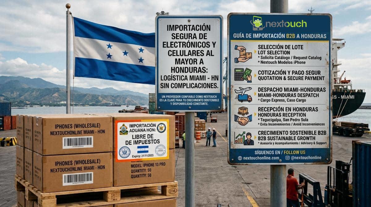 Importar iPhones al Mayor desde Miami a Honduras - Nextouchonline Miami USA