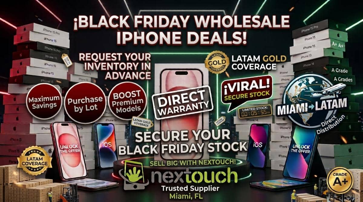 Wholesale iPhone Black Friday Deals in Miami: Import to Latin America - Nextouch Miami FL USA